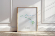 Watercolor Map of Hawaii, a Graphic by Beloved Paper (Thumbnail 2 of 6)