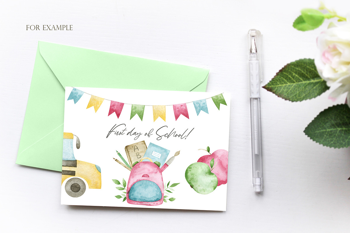 Watercolor School set, an Object Graphic by OrangePeafowlArt (Photo 6 of 15)