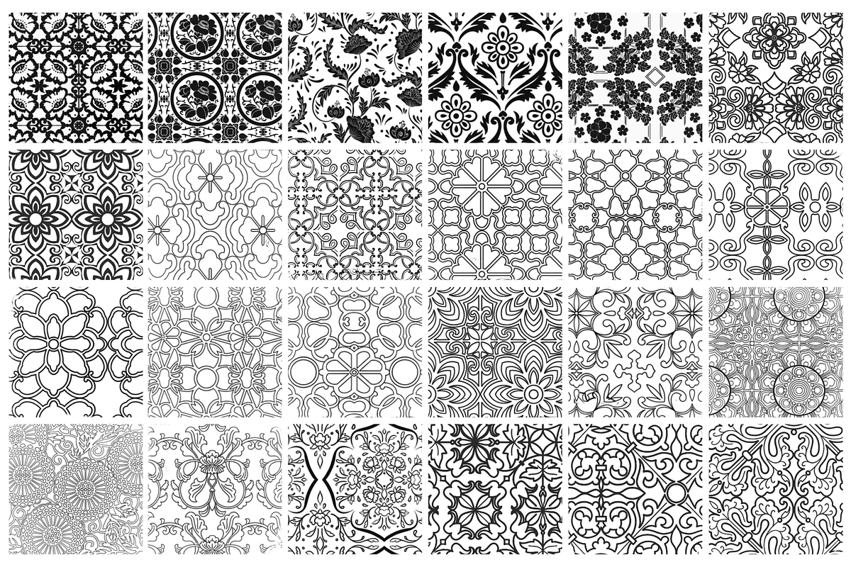 Ornamental pattern brushes Procreate, a Brush Add-On by TheWhiteCatLab (Photo 2 of 5)
