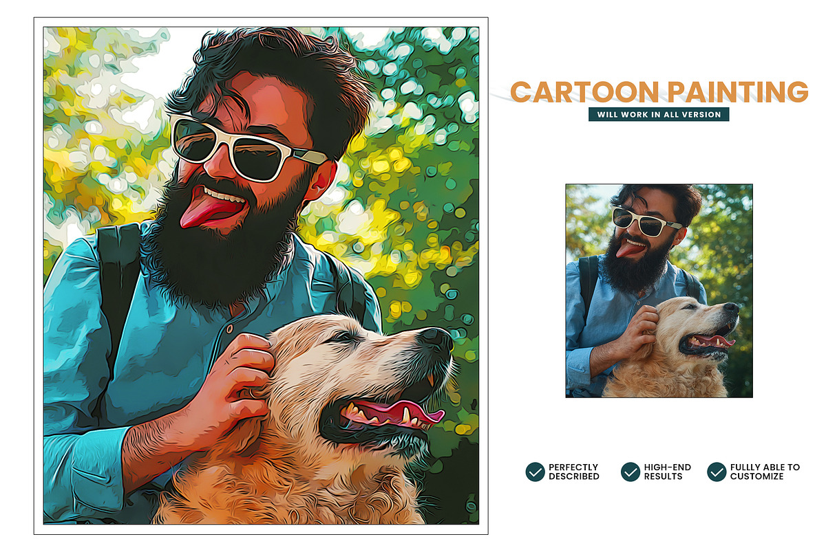 Cartoon Painting Effect, an Action Add-On by U_Design (Photo 7 of 8)