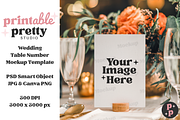 Champagne Table Number PSD Mockup, a Product Mockup by Printable Pretty Studio (Thumbnail 6 of 10)