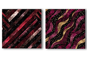 Burgundy and Black Glitter Digital, a Pattern Graphic by Watercolor design (Thumbnail 4 of 4)