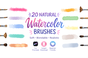 WATERCOLOR REALISTIC PROCREATE BRUSH, a Brush Add-On by BeeRubby (Thumbnail 2 of 4)
