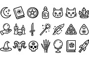 Mystical Witchcraft Line Art Icons B, an Illustration by designvectx (Thumbnail 1 of 3)