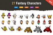 27 Fresh Fantasy Characters, an Illustration by Flat Icons (Thumbnail 1 of 3)
