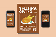 Thanksgiving Flyer Set, a Flyer Template by Patria Ari (P4tcreativa) (Thumbnail 1 of 4)