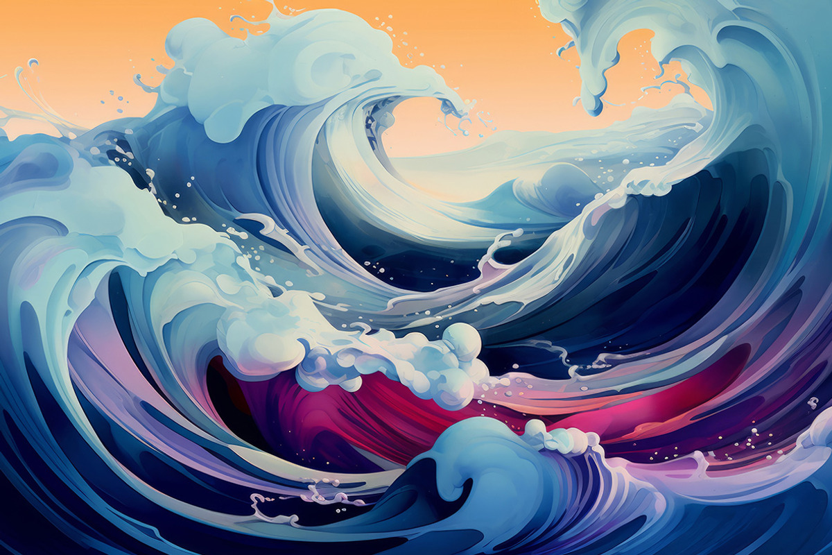 Art of waves. 41 images, a Decorative Illustration by Handmadefont (Photo 3 of 11)