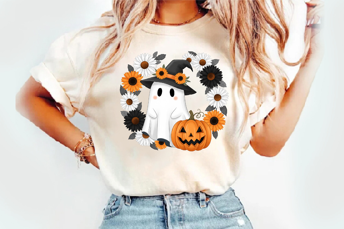 Cute ghost png, Sublimation Design, an Illustration by Watercolor design (Photo 2 of 3)