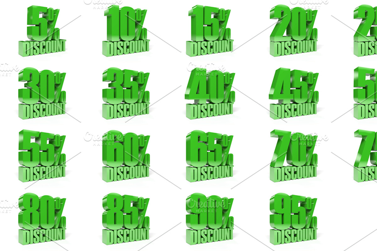 Big bundle of 3D percent discount, a Finance Illustration by sibgat (Photo 5 of 8)