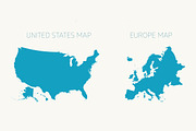Detailed Maps (World, Europe & USA), an Object Graphic by TheMountBirdStudio (Thumbnail 3 of 3)