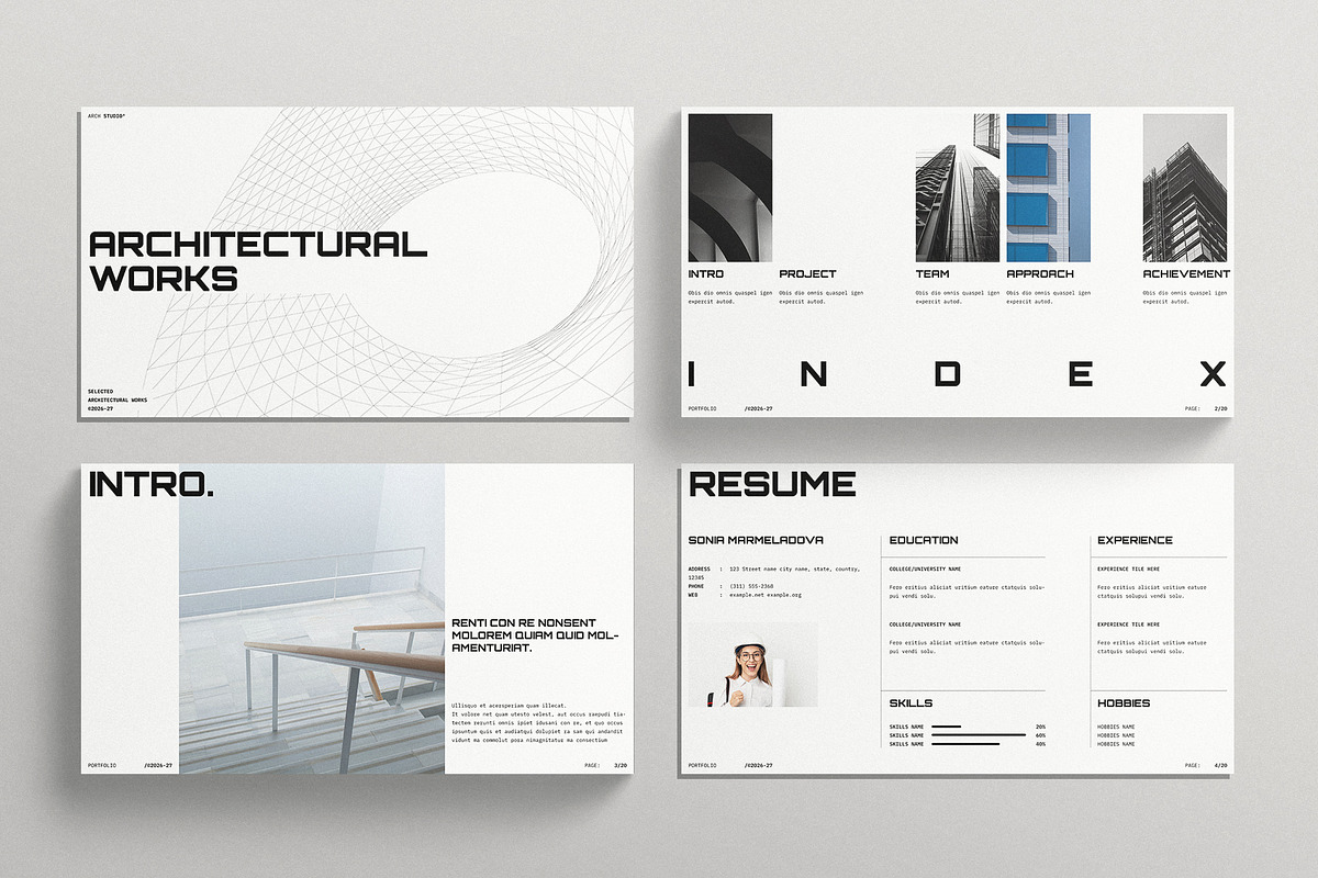 Architectural Portfolio Presentation, a Presentation Template by E-Type (Photo 2 of 6)