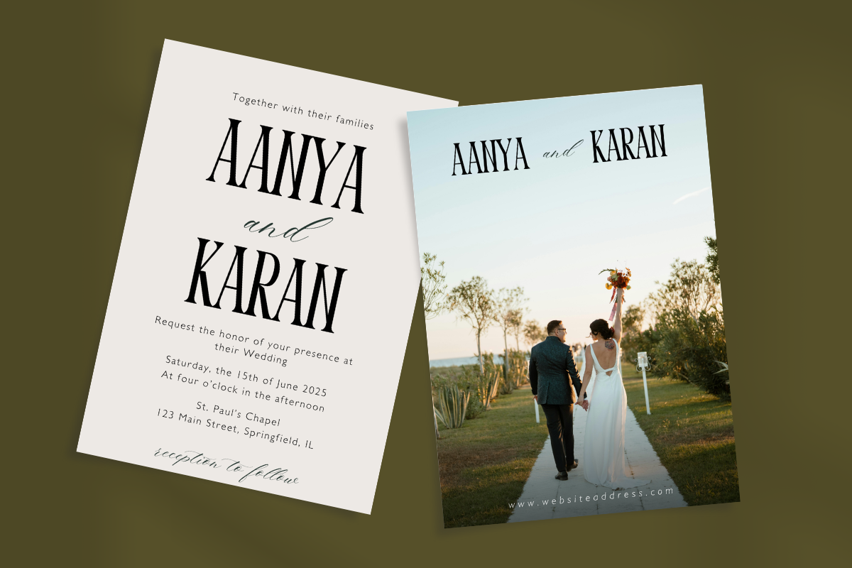 Modern Wedding Invitation Template, a Templates & Theme by Elegant_Studio44 (Photo 2 of 4)