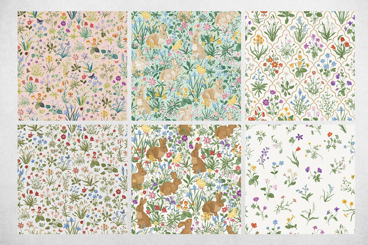 Mille-fleurs. Happy Easter, a Decorative Illustration by olga.korneeva (Photo 7 of 15)
