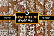 Brown Leather Lace Seamless Pattern, a Pattern Graphic by Creative Store (Thumbnail 1 of 5)