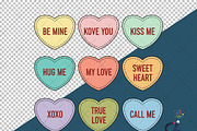 Valentine's Candy Heart Sublimation, an Illustration by Creative Art (Thumbnail 6 of 6)