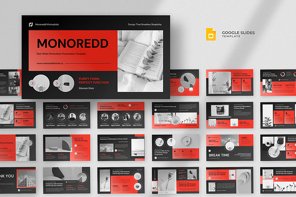 Red Minimalist Pitchdeck Slides preview 6