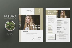 Minimalist CV Resume AI And PSD 19