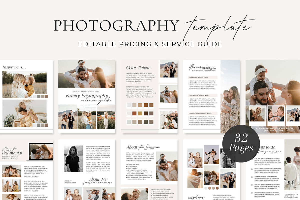 Photography Family Session Guide, a Magazine Template by ShopRShop (Photo 1 of 10)