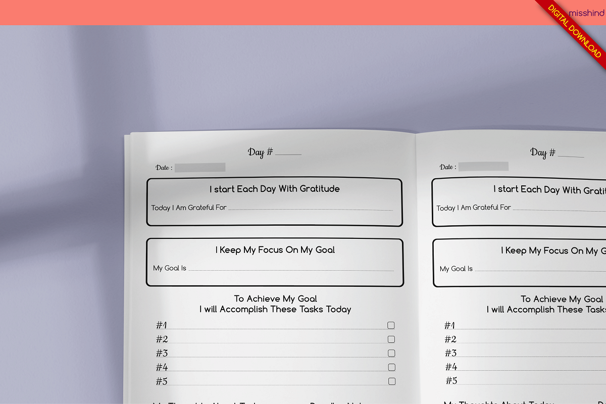 100 Day Goal Planner • KDP Interior, a Templates & Theme by HyeRi (Photo 6 of 6)