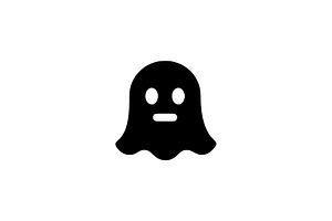 Cute Ghost Silhouette Vector, a Decorative Illustration by Vectorium Studio