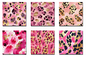 Pink and Gold Leopard Digital Paper, an Illustration by Designworld (Thumbnail 2 of 5)