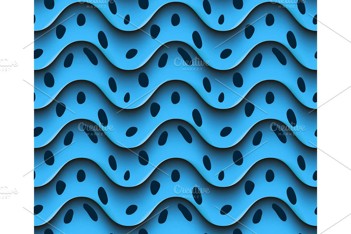 Wavy geometric seamless background, a Decorative Illustration by EsmeHelit