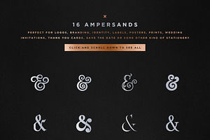 16 Ampersands Set