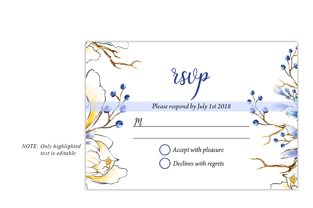 Romantic Peony Forest Wedding Invite, a Stationery Template by DreamsClipArt (Photo 3 of 7)