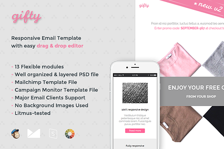 Gifty Email Template + Builder