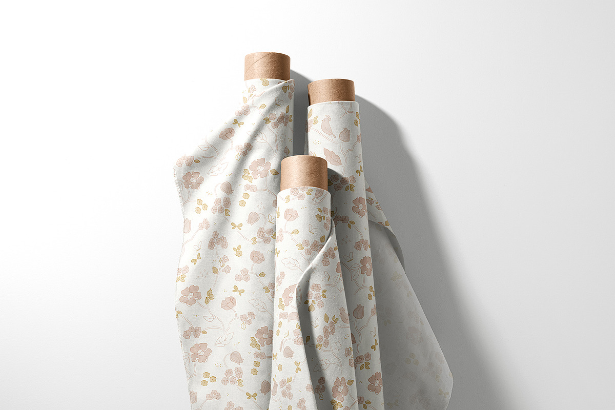 Delicate Floral & Bird Pattern, a Pattern Graphic by StudioGlouna (Photo 4 of 5)