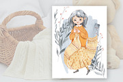 Lovely Knitting, an Illustration by Love Watercolor Store (Thumbnail 5 of 12)