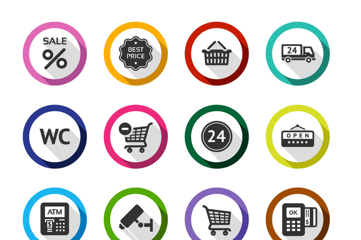 Flat Business & Ecommerce Iconset, an Icon by DesignMarket (Photo 2 of 2)