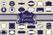 Vintage Blank Labels, a Decorative Illustration by Girardspeed Designs (Thumbnail 1 of 2)