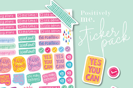 Positively Me Illustrated Stickers