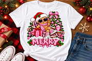 Pink Gingerbread Christmas PNG, a Seasonal Illustration by Watercolor design (Thumbnail 2 of 3)