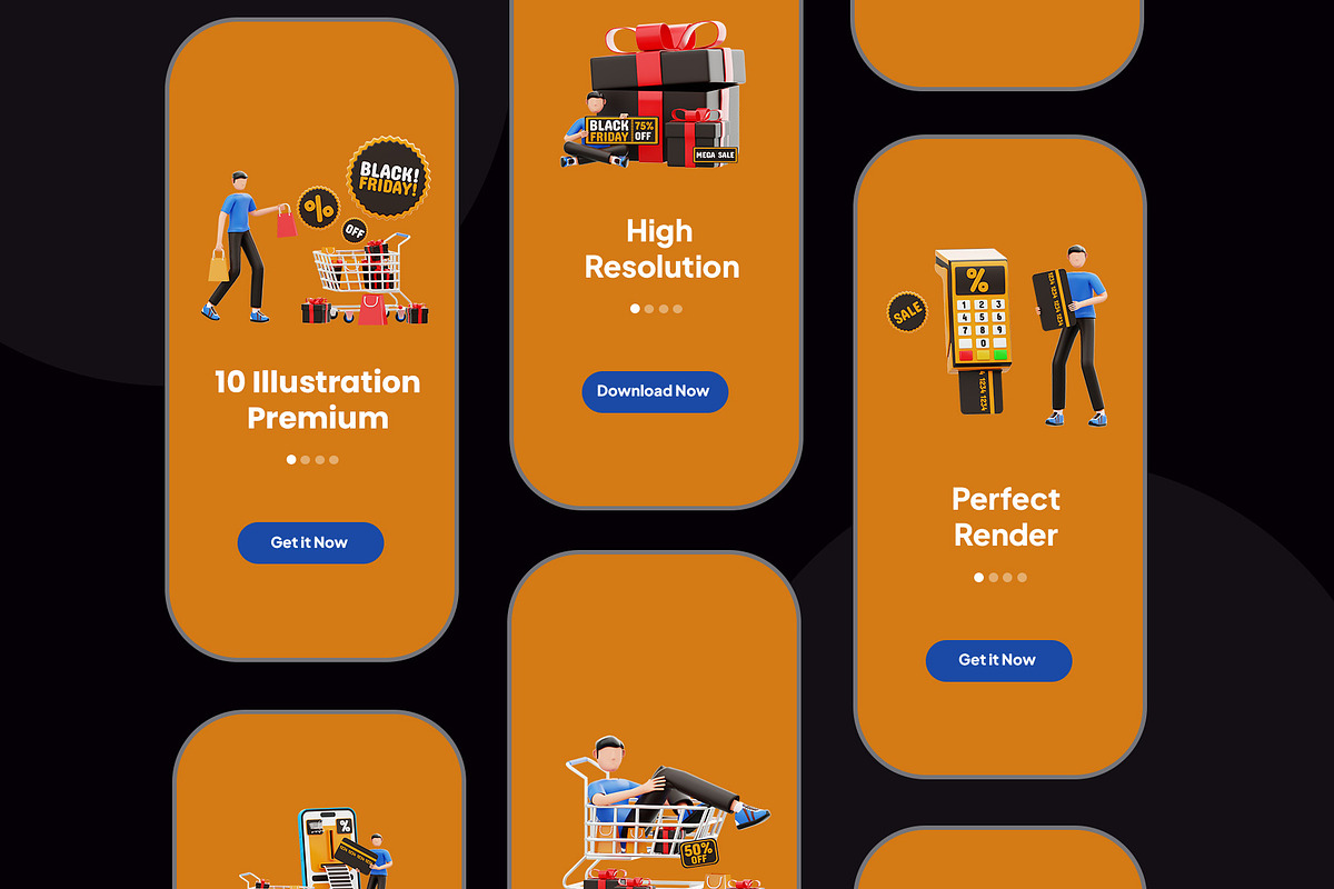 Black Friday 3D Illustration Pack, a 3D by novia99design (Photo 6 of 6)