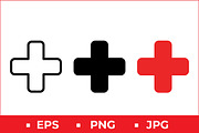 Plus Symbol Icons, a Solid Icon by Artonix (Thumbnail 1 of 2)