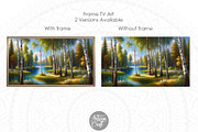 Birch tree forest landscape TV art, a Background Graphic by Artisan Craft (Thumbnail 3 of 4)