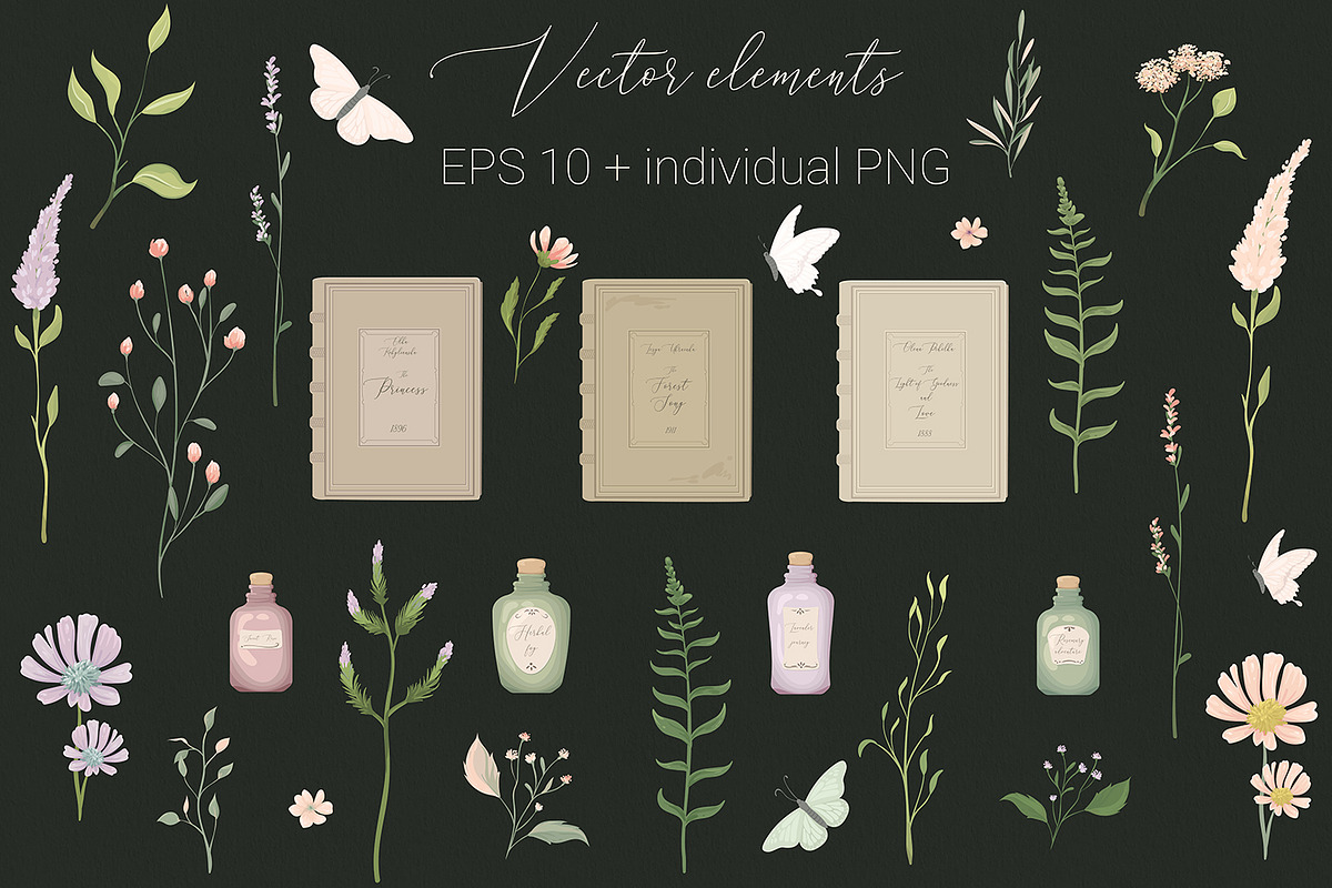 Books and Flowers. Vector patterns, a Pattern Graphic by HmarkaShop (Photo 6 of 6)