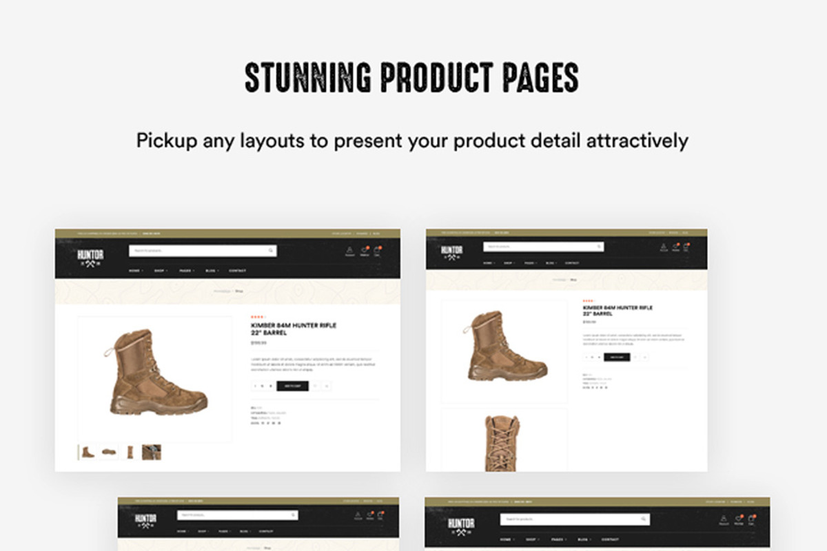 Leo Huntor - Hunting & Outdoor Gear, a Bootstrap Template by LeoTheme (Photo 9 of 11)