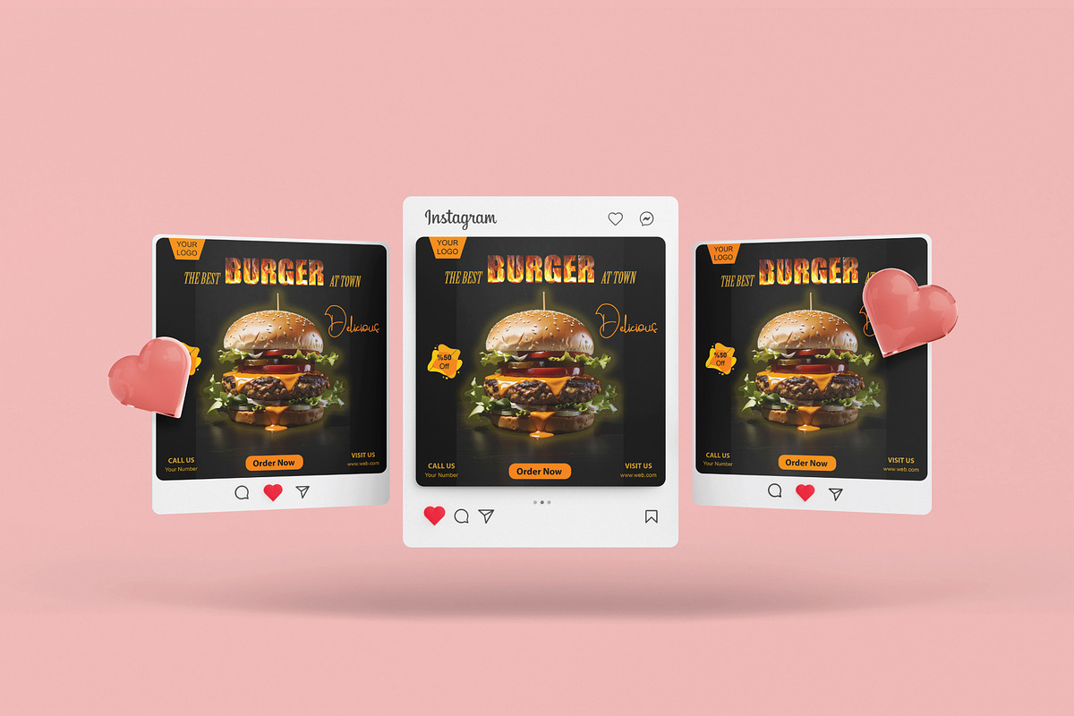 Burger Flyer Design Template, a Flyer Template by YUDesignStore (Photo 3 of 6)