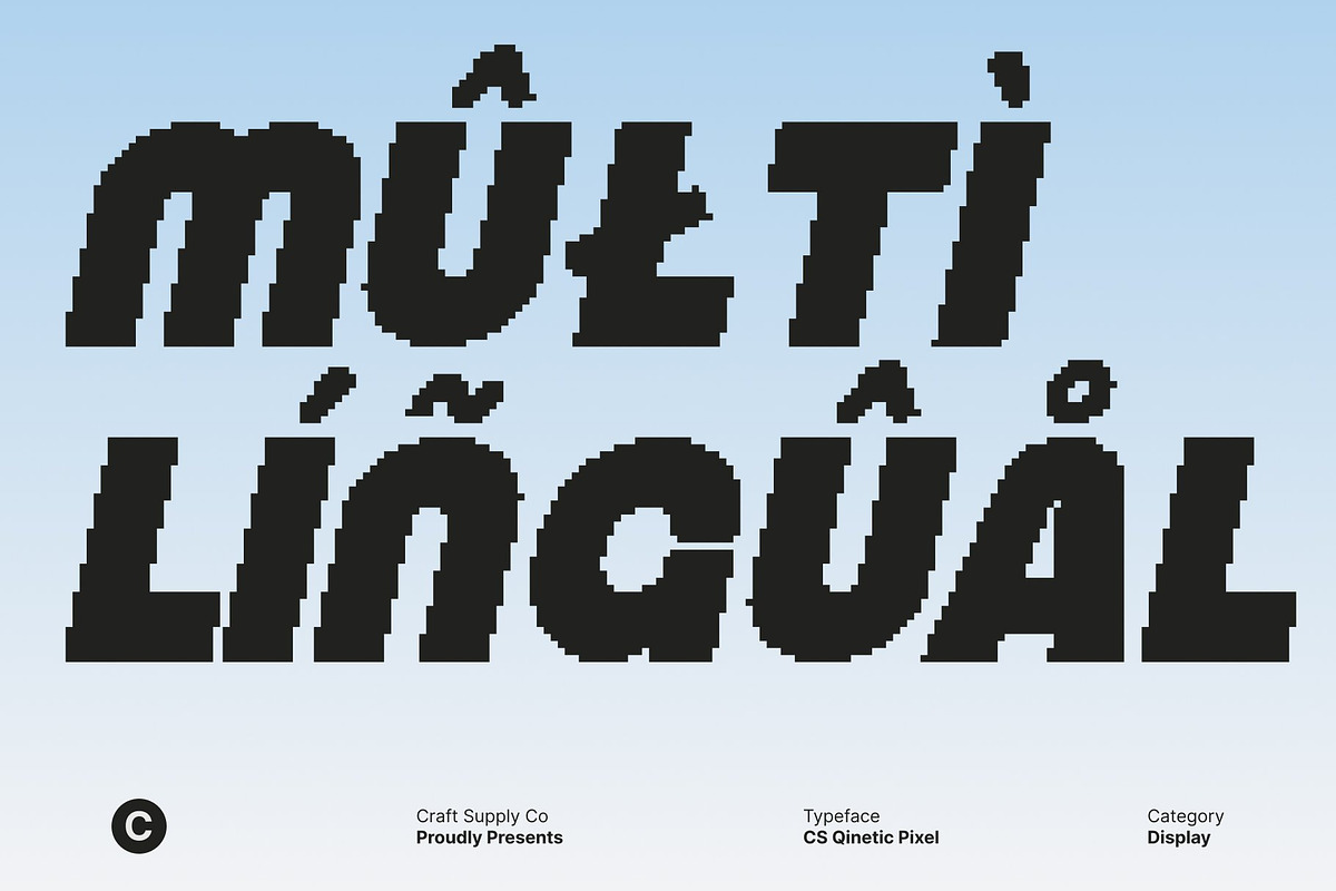 CS Qinetic Pixel, a Sans Serif Font by Craft Supply Co. (Photo 5 of 8)