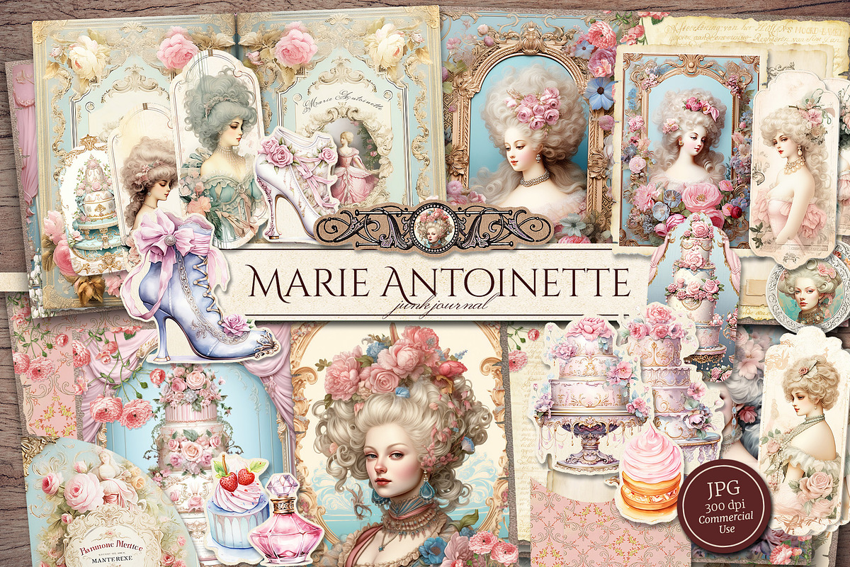 Marie Antoinette Scrapbook Kit, a Person Illustration by Secret Helper (Photo 1 of 8)