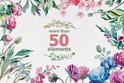 Watercolor different flowers, a Decorative Illustration by katyabuslaeva (Thumbnail 2 of 4)
