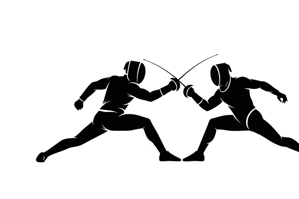 An elegant Fencing Duel Silhouettes, an Illustration by Amazin_art (Photo 29 of 31)