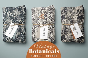 Vintage Monochrome Floral Patterns