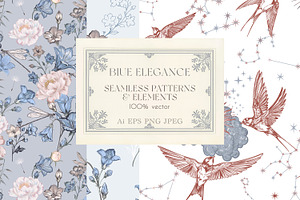 Floral Patterns & Vector Elements, a Decorative Illustration by FleurArt