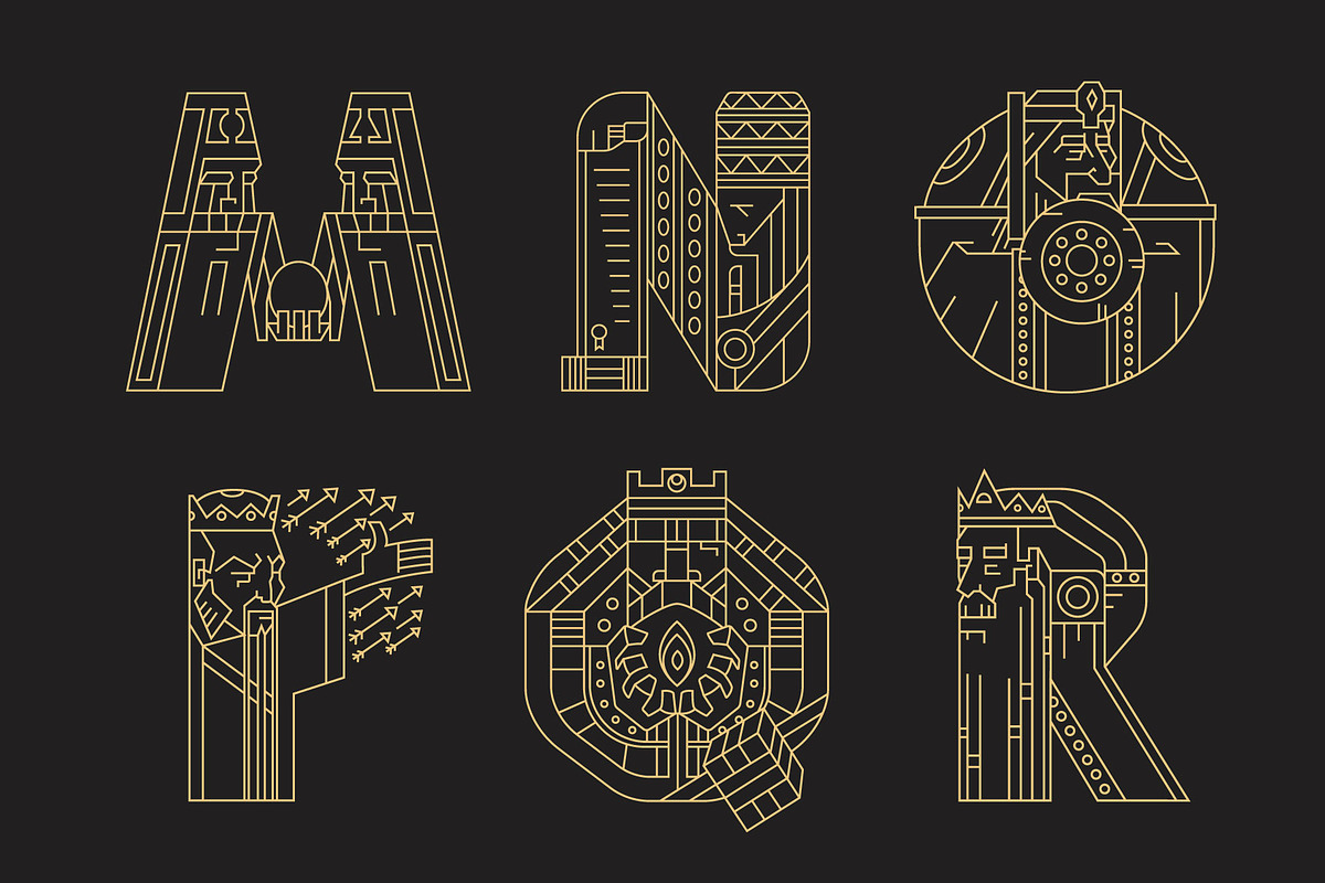 Rulers (vector letters and numbers) preview 6