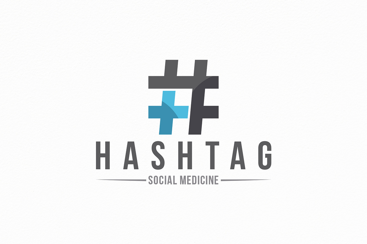 Medicine Hashtag Logo Template, a Branding & Logo Template by vectorwithin (Photo 1 of 3)