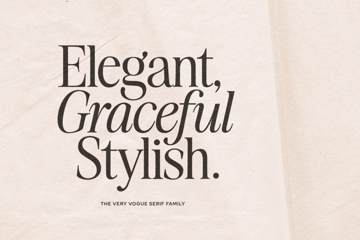 The Very Vogue Serif Family, a Serif Font by Nicky Laatz (Photo 8 of 37)